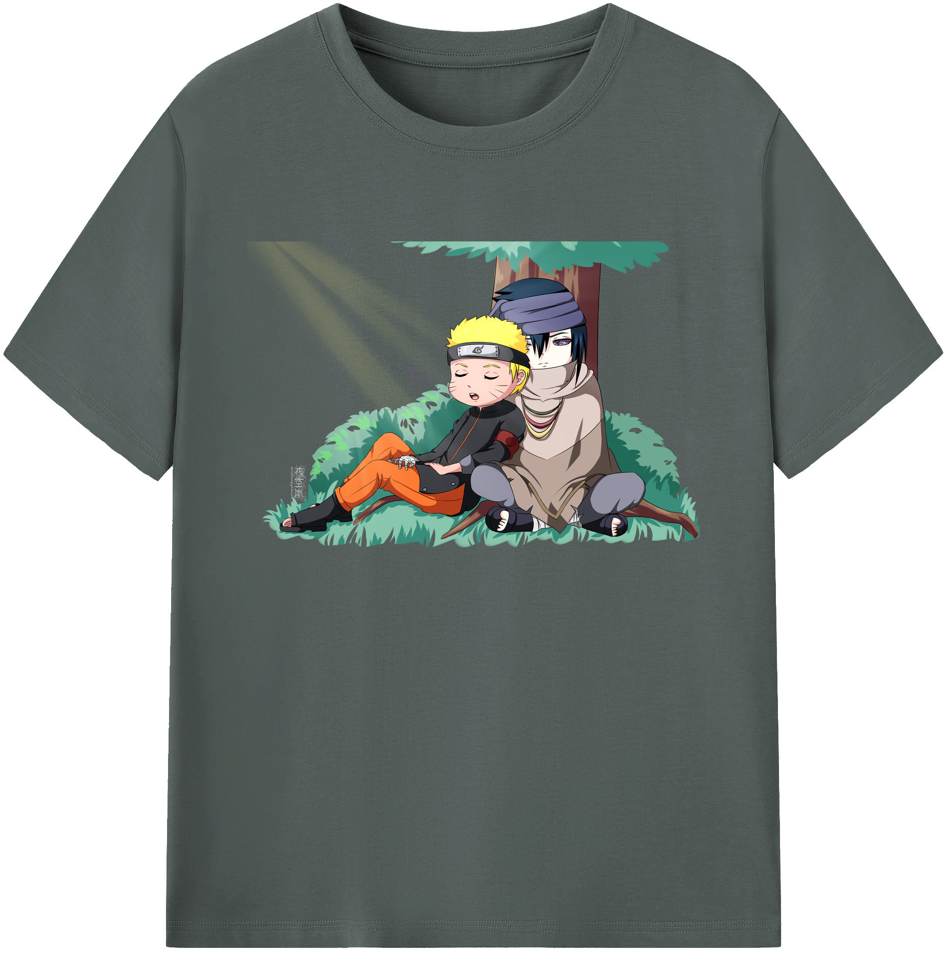 （画像用） NARUTO -ナルト- うずまき ナルト Uzumaki Naruto 綿100％ メンズ半袖Tシャツ｜肌触りやわらか＆通気性